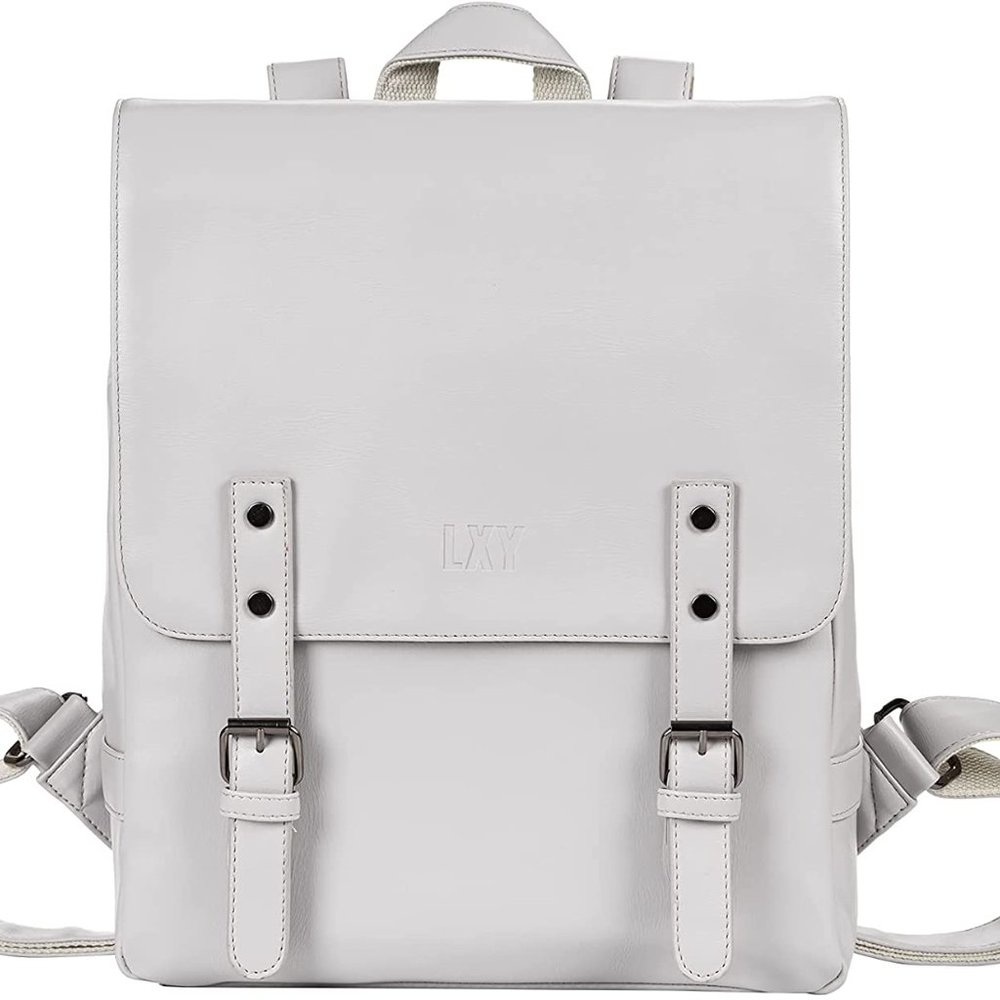 New  VINTAGE LEATHER BACKPACK: - Picture 7 of 14